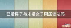 已婚男子与未婚女子同居违法吗