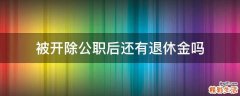 被开除公职后还有退休金吗