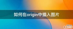 如何在origin中插入图片