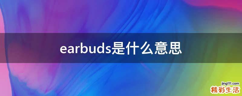 earbuds是什么意思