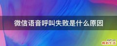 微信语音呼叫失败是什么原因