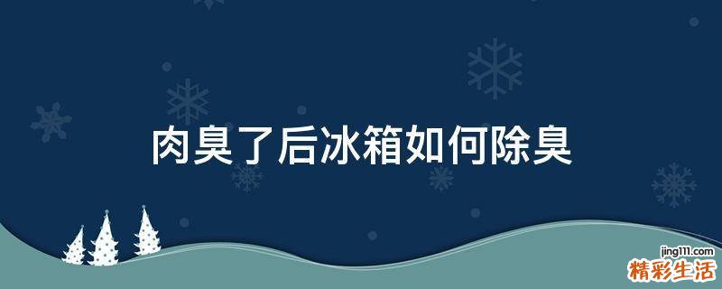 肉臭了后冰箱如何除臭