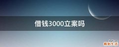 借钱3000立案吗