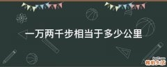 一万两千步相当于多少公里