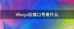 tfboys应援口号是什么