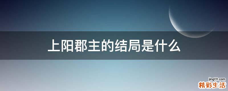 上阳郡主的结局是什么