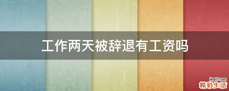 工作两天被辞退有工资吗