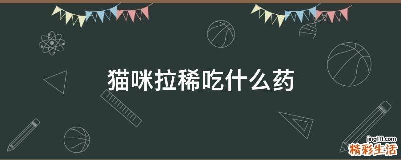 猫咪拉稀吃什么药