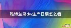 雅诗兰黛dw生产日期怎么看