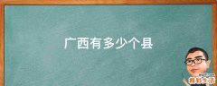 广西有多少个县
