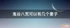 鬼谷八荒可以有几个妻子
