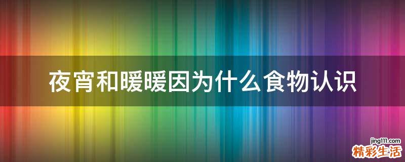 夜宵和暖暖因为什么食物认识