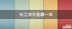长江洪灾是哪一年