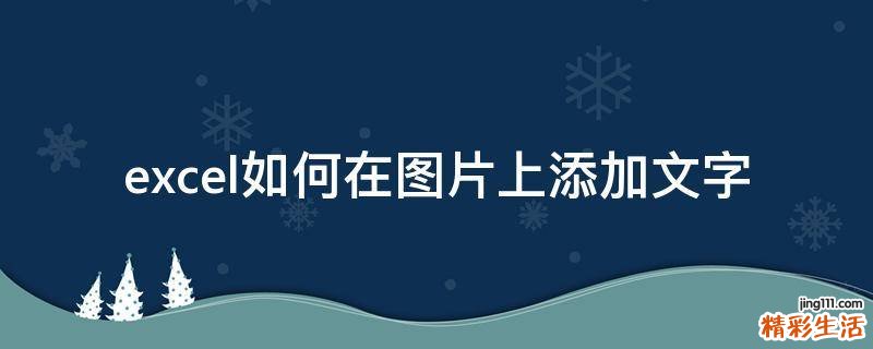 excel如何在图片上添加文字