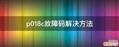 p018c故障码解决方法