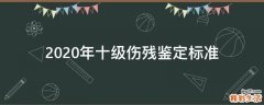 2020年十级伤残鉴定标准