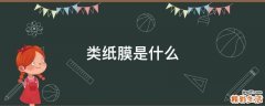 类纸膜是什么