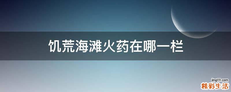 饥荒海滩火药在哪一栏