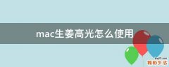 mac生姜高光怎么使用