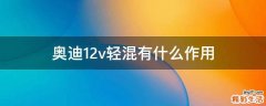 奥迪12v轻混有什么作用