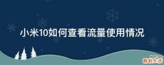 小米10如何查看流量使用情况