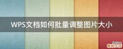 WPS文档如何批量调整图片大小