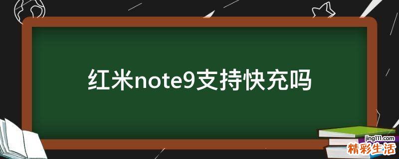红米note9支持快充吗