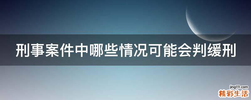 刑事案件中哪些情况可能会判缓刑