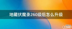 地藏伏魔录260级后怎么升级