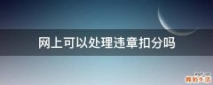 网上可以处理违章扣分吗