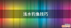 浅水钓鱼技巧