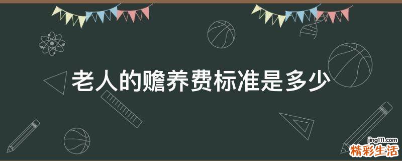 老人的赡养费标准是多少