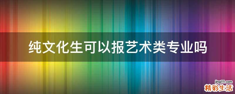 纯文化生可以报艺术类专业吗