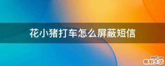 花小猪打车怎么屏蔽短信