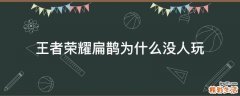 王者荣耀扁鹊为什么没人玩