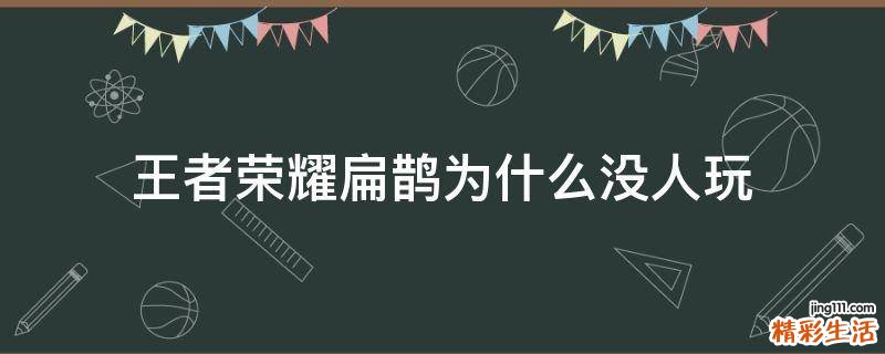 王者荣耀扁鹊为什么没人玩