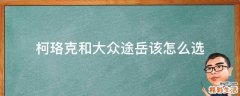 柯珞克和大众途岳该怎么选