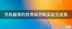 手机版我的世界如何购买赵云皮肤