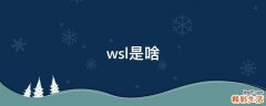 wsl是啥