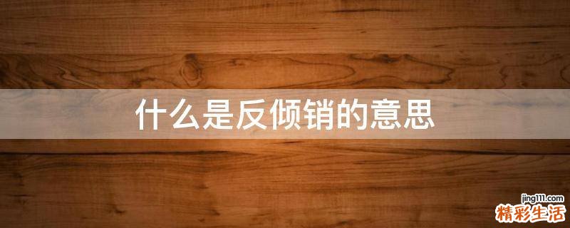 什么是反倾销的意思