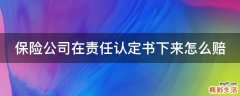 保险公司在责任认定书下来怎么赔