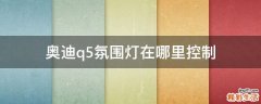 奥迪q5氛围灯在哪里控制