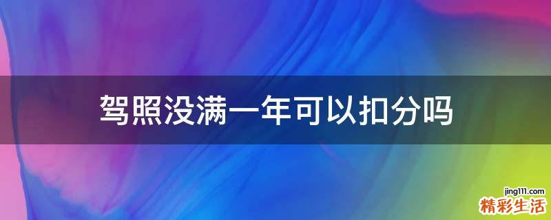 驾照没满一年可以扣分吗