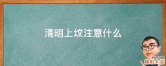 清明上坟注意什么