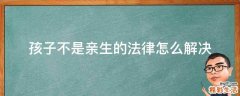 孩子不是亲生的法律怎么解决