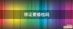 领证要婚检吗
