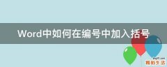 Word中如何在编号中加入括号
