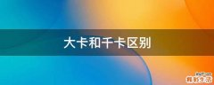 大卡和千卡区别