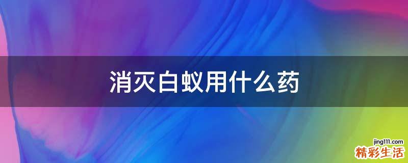 消灭白蚁用什么药