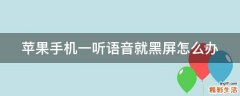 苹果手机一听语音就黑屏怎么办